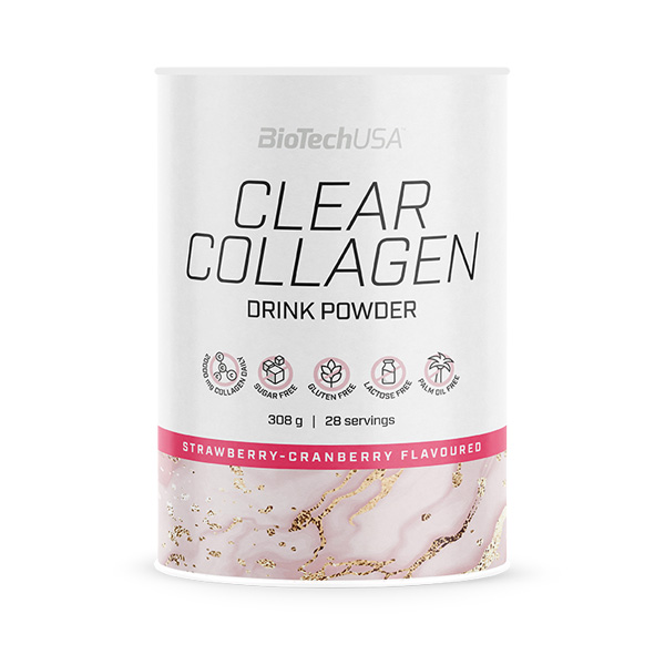 BioTech USA Clear Collagen - 308 g Strawberry Cranberry