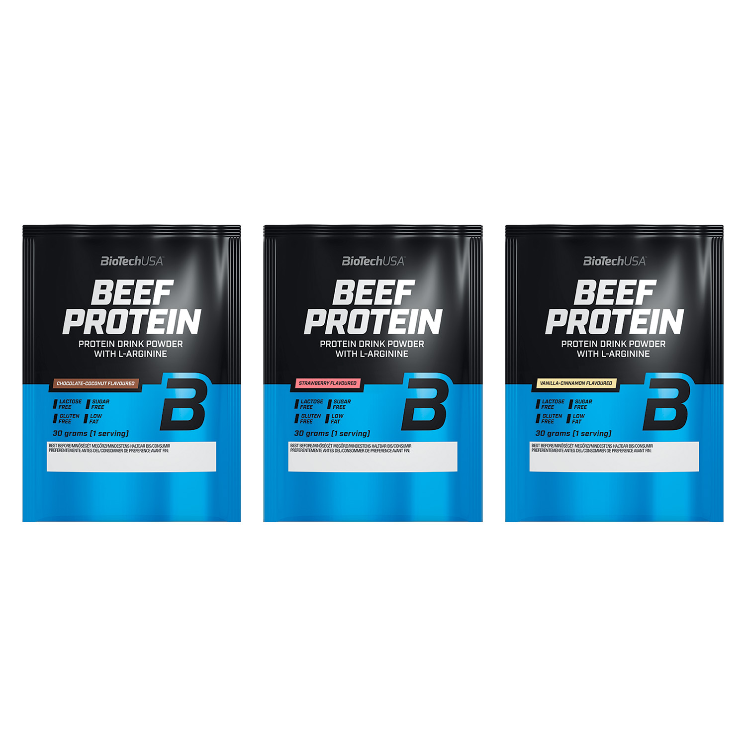 BioTech USA Beef Protein - 3 x 30 g Proben