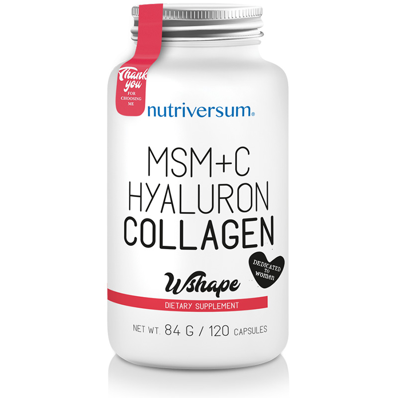 Nutriversum Wshape MSM + C Hyaluron Collagen - 120 Kapseln