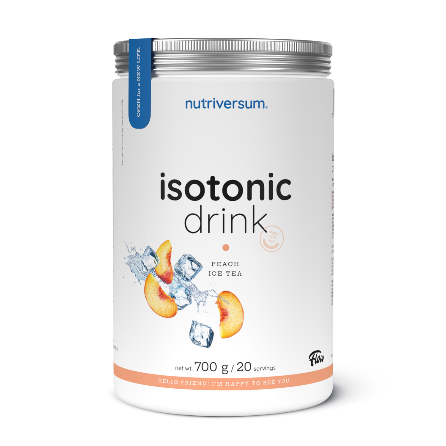 Nutriversum Flow Isotonic Drink - 700 g Peach Ice Tea