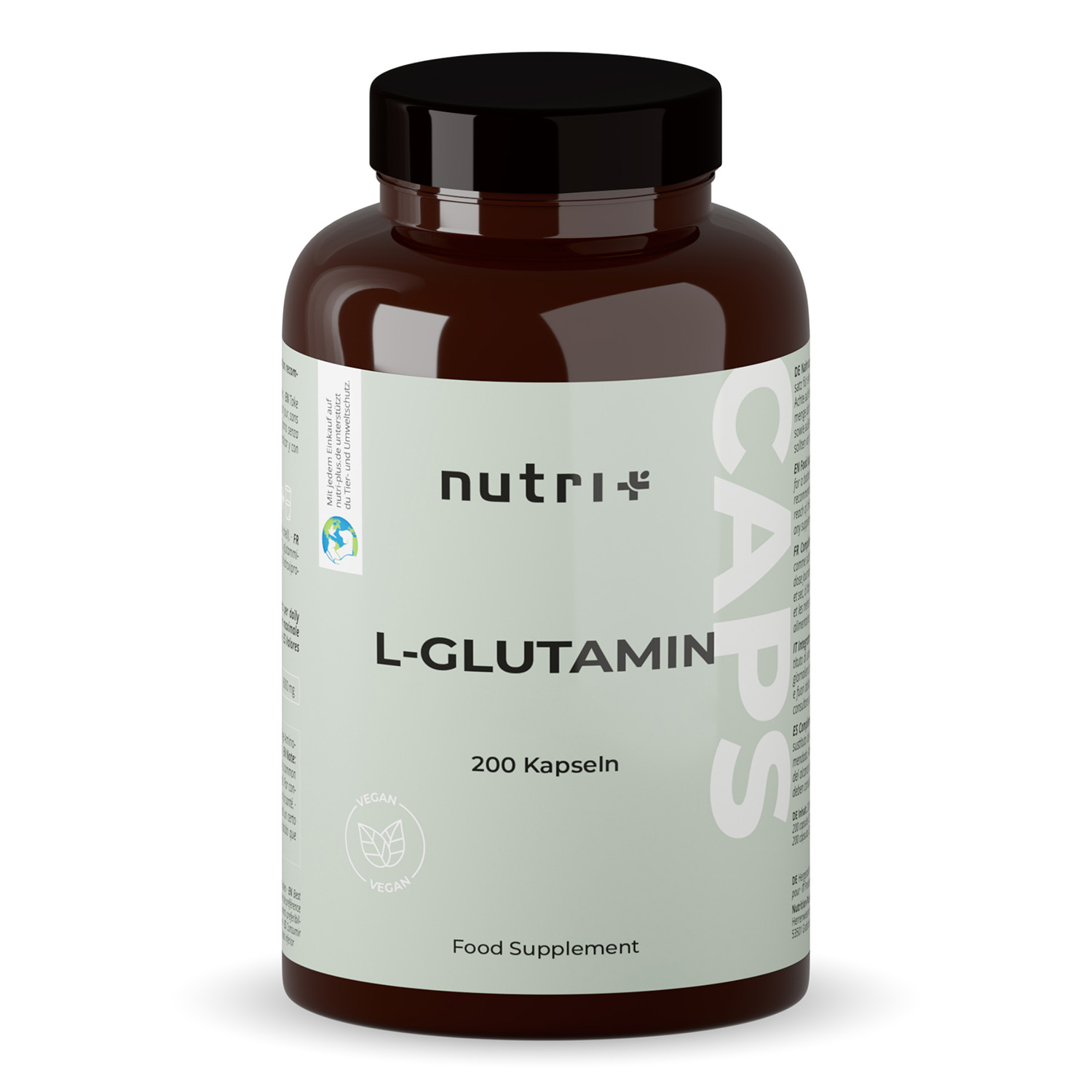 Nutri+ L-Glutamin - 200 Kapseln
