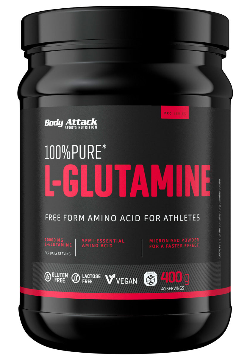 Body Attack 100% Pure L-Glutamine - 400 g