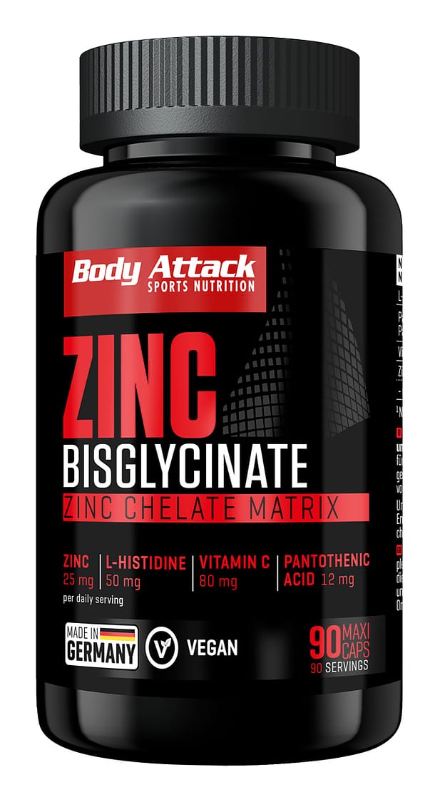 Body Attack Zinc Bisglycinate - 90 Kapseln