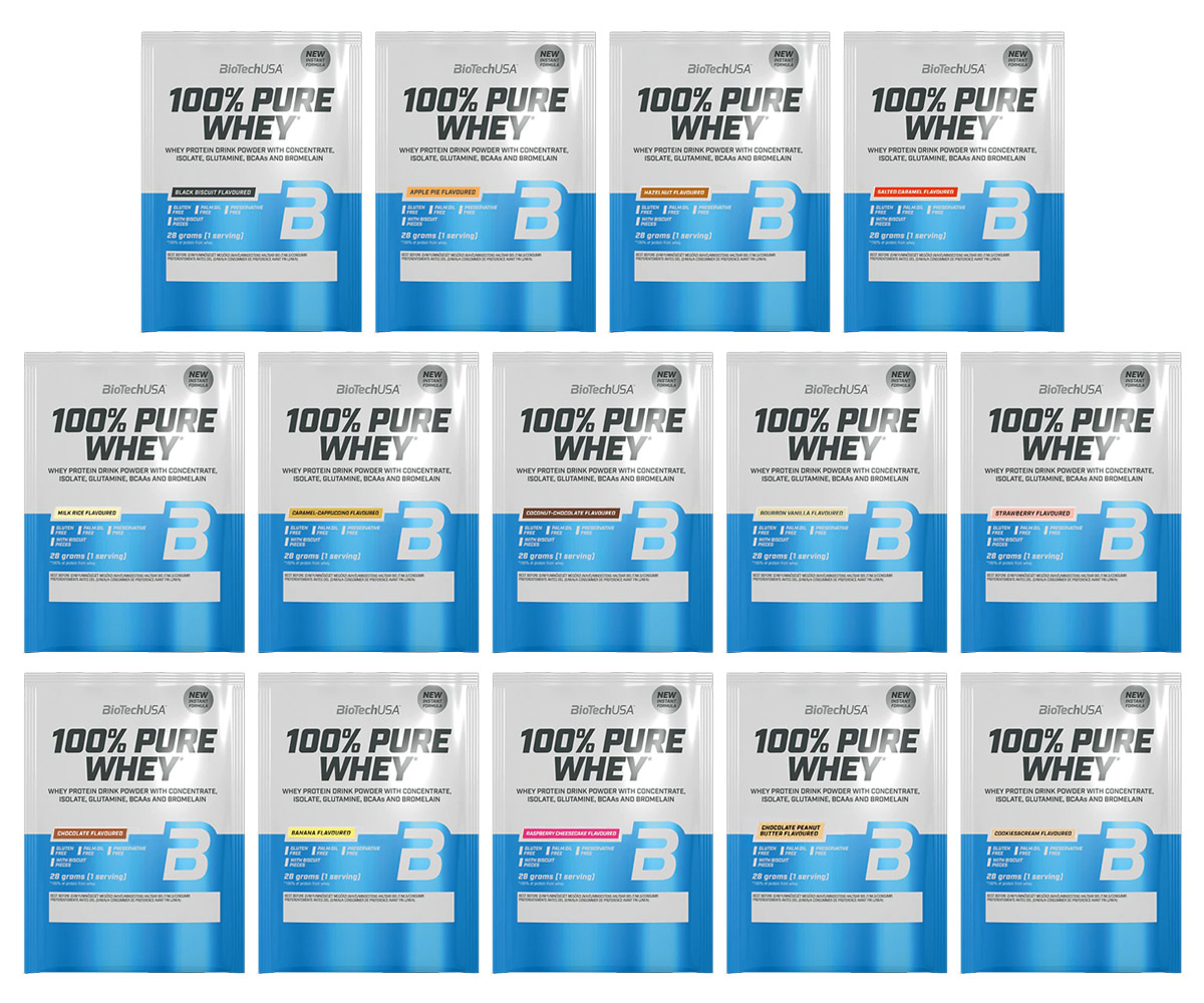 BioTech USA 100% Pure Whey - 14 x 28 g Proben