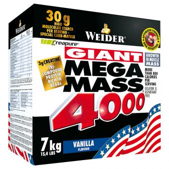 Weider Mega Mass 4000 - 7 kg Vanilla / Vanille