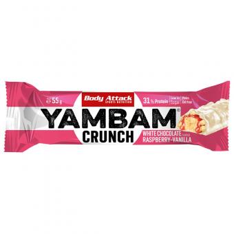 Body Attack YamBam Crunch - VE 15 x 55 g White Choc Raspberry Vanilla
