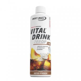 Best Body Nutrition Vital Drink Zerop - 500 ml Eistee-Pfirsich | ohne Dosierpumpe