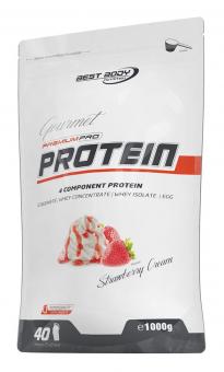 Best Body Nutrition Gourmet Premium Pro Protein - 1000 g Strawberry Cream