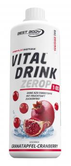 Best Body Nutrition Vital Drink Zerop - 1000 ml Granatapfel-Cranberry