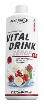Best Body Nutrition Vital Drink Zerop - 1000 ml Banane-Kirsche