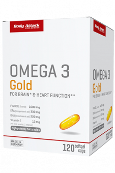 Body Attack Omega 3 Gold - 120 Softgel Caps 