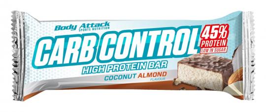 Body Attack Carb Control Proteinriegel - 100 g Coconut Almond