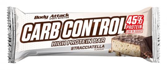 Body Attack Carb Control Proteinriegel - 100 g Stracciatella