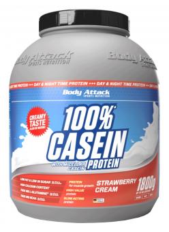 Body Attack 100% Casein Protein - 1800 g Strawberry Cream