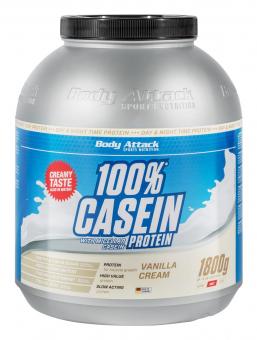 Body Attack 100% Casein Protein - 1800 g Vanilla Cream