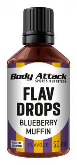 Body Attack Flav Drops - 50 ml Blueberry Muffin