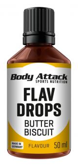 Body Attack Flav Drops - 50 ml Butter Biscuit