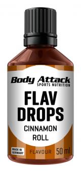 Body Attack Flav Drops - 50 ml Cinnamon Roll