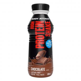 Body Attack Fitness High Protein Shake - VE 12 x 500 ml EINWEG zzgl. 3,00 € Pfand Chocolate
