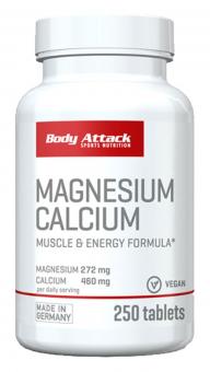 Body Attack Magnesium Calcium - 250 Tabletten 