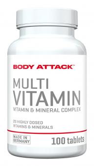 Body Attack Multi Vitamin - 100 Tabletten 