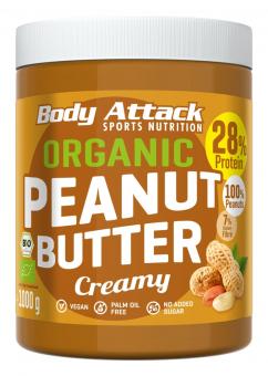 Body Attack Organic Peanut Butter - 1000 g Creamy 