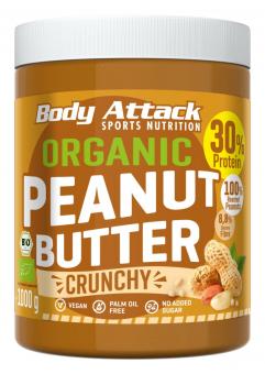 Body Attack Organic Peanut Butter - 1000 g Crunchy 