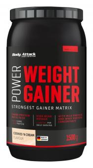 Body Attack Power Weight Gainer - 1,5 kg Cookies & Cream