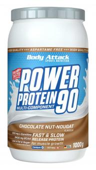 Body Attack Power Protein 90 - 1 kg Chocolate Nut Nougat Cream