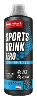 Body Attack Sports Drink Zero - 1000 ml Energy