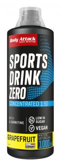 Body Attack Sports Drink Zero - 1000 ml Grapefruit