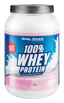 Body Attack 100% Whey Protein - 900 g Strawberry White Chocolate