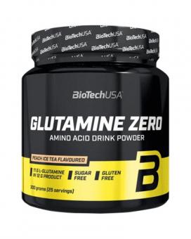BioTech USA Glutamine Zero - 300 g Pfirsich-Eistee
