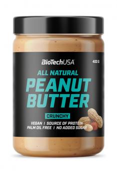 BioTech USA Peanut Butter - 400 g Crunchy (knusprig)