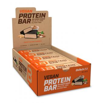BioTech USA Vegan Protein Bar - 20 x 50 g Erdnussbutter
