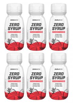 BioTech USA Zero Syrup - 6 x 320 ml Erdbeere