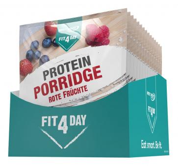 Fit4Day Protein Porridge - VE 15 x 50 g Rote Früchte