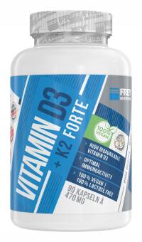 Frey Nutrition Vitamin D3+ K2 Forte - 90 Kapseln 