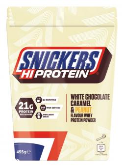 Mars Protein Snickers HI Protein Pulver Powder - White Chocolate, Caramel & Peanut - 455g 