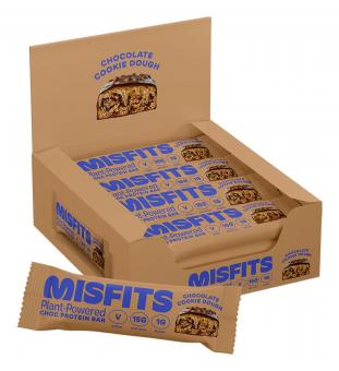 MISFITS Vegan Protein Bar - 12 x 45 g Chocolate Cookie Dough