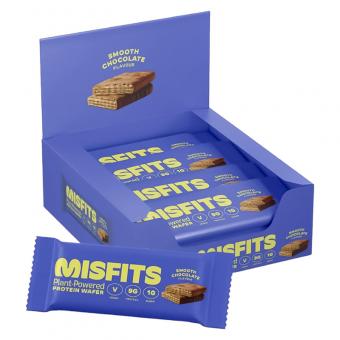 MISFITS Vegan Protein Wafer - 12 x 37 g Smooth Chocolate