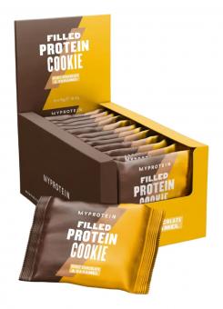 MyProtein Filled Protein Cookie - 12 x 75 g Double Chocolate Caramel