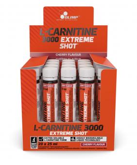 Olimp L-Carnitine 3000 Extreme Shot VE 20 Ampulen a 25 ml Kirsche