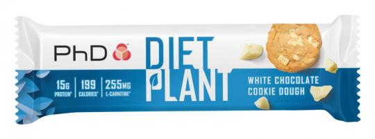 PhD Diet Plant Bar - 12 x 55 g White Chocolate Cookie Dough