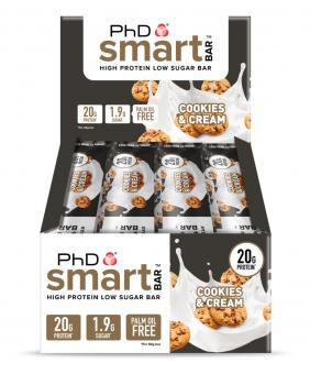 PhD Smart Bar - 12 x 64 g Cookies & Cream
