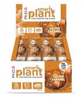 PhD Smart Bar Plant - 12 x 64 g Salted Caramel