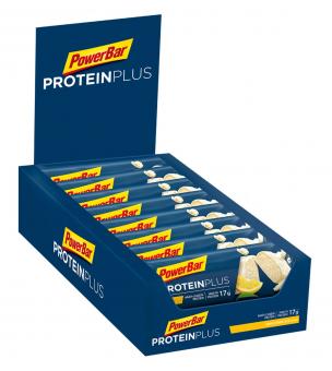 PowerBar 30% Protein Plus Riegel - 15 x 55 g Lemon Cheesecake