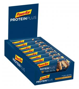 PowerBar 30% Protein Plus Riegel - 15 x 55 g Vanilla Caramel Crisp