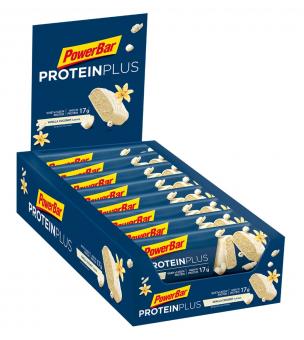 PowerBar 30% Protein Plus Riegel - 15 x 55 g Vanilla Coconut
