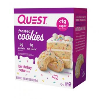 Quest Nutrition Frosted Cookies - 8 x 25 g Birthday Cake
